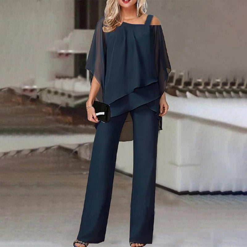 Ensembles hauts à manches chauve-souris et pantalons droits