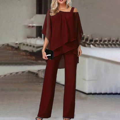 Ensembles hauts à manches chauve-souris et pantalons droits