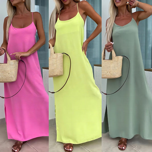 Robe de fête grande taille à bretelles souples pour femmes